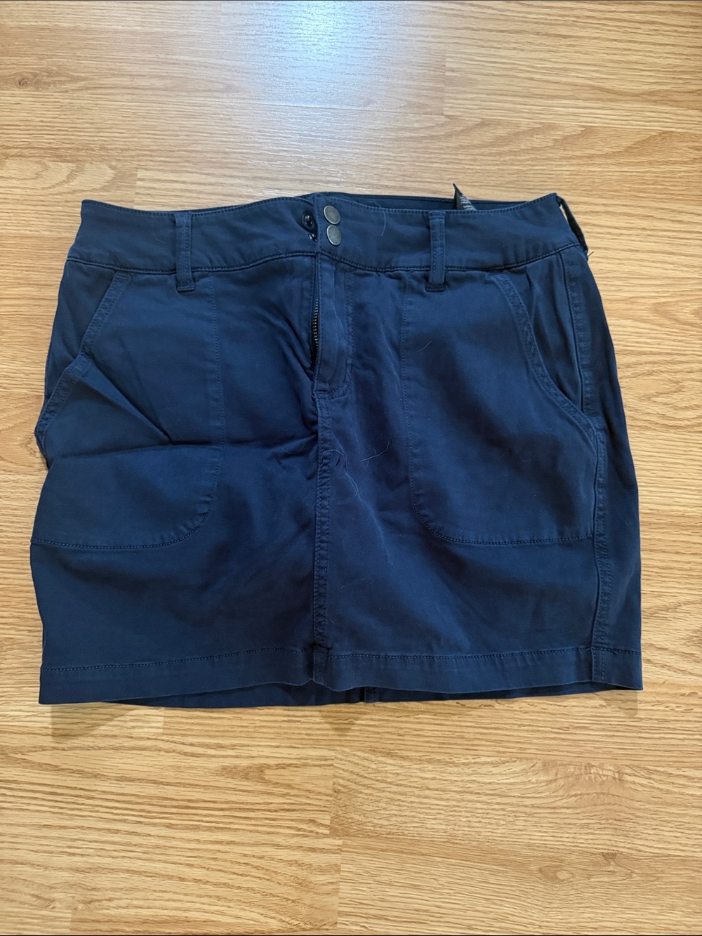 Liverpool Navy Utility Skort with Dual Front Pockets